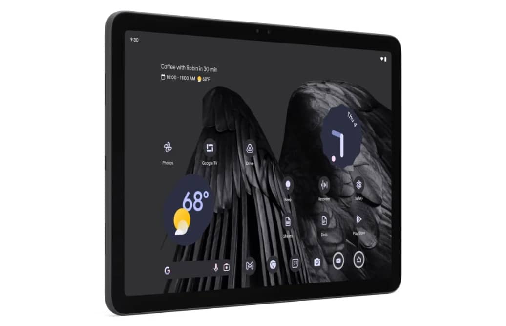 Планшет Google Pixel Tablet показан в новом цвете Charcoal Black