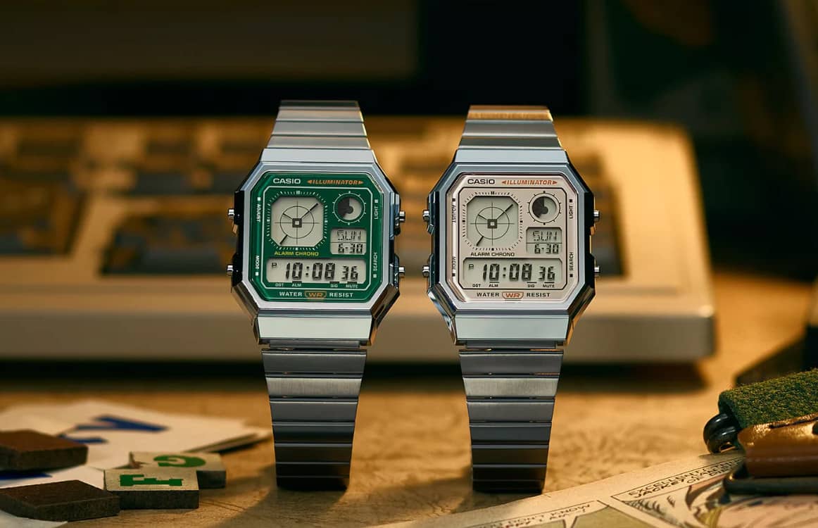 Casio представила винтажные часы A130WE в стиле 1980-х: цифровой дисплей с имитацией аналогового циферблата