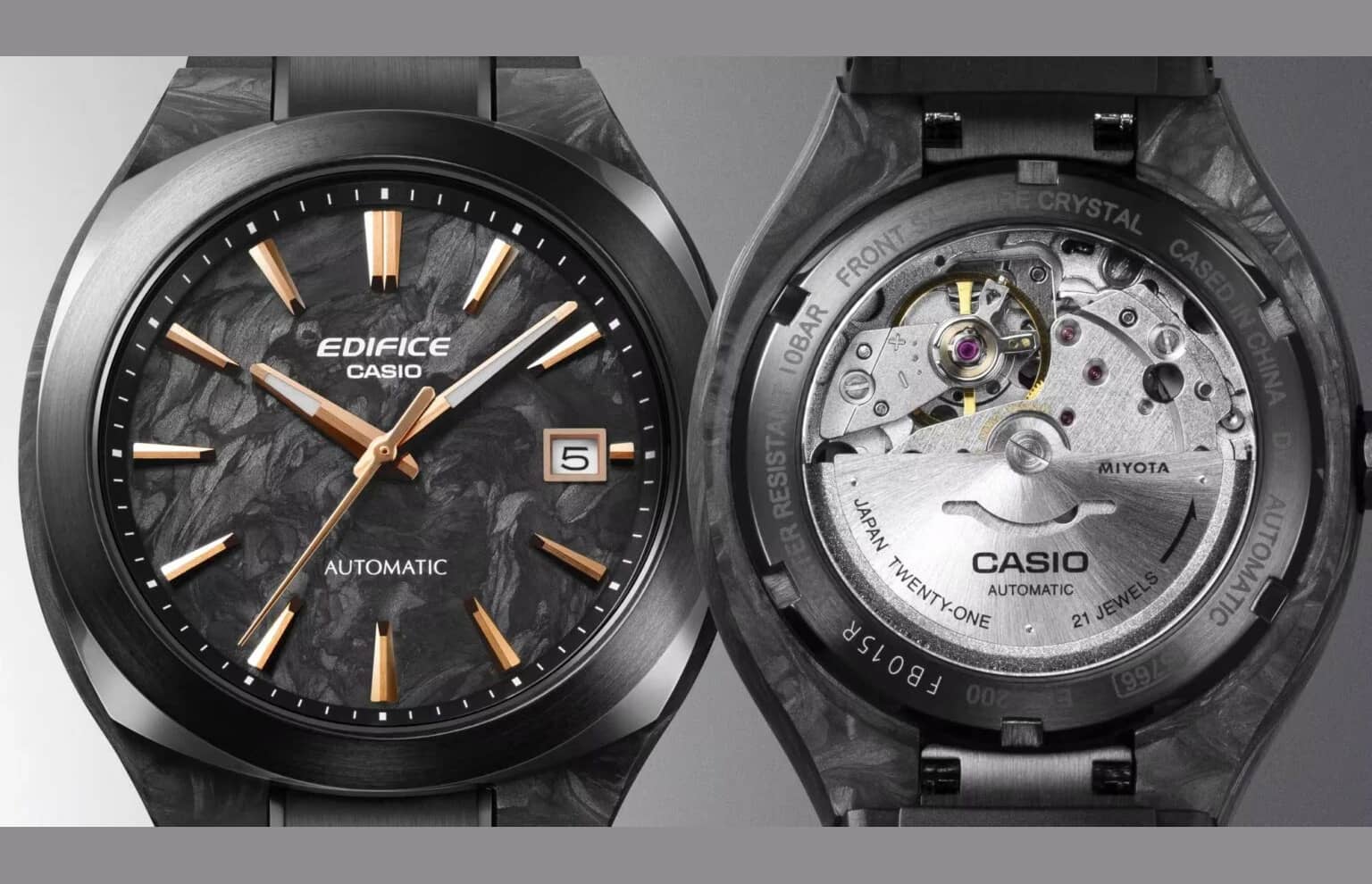 Casio представила новую линейку автоматических часов Edifice EFK-200 с кованым карбоном и сапфировым стеклом