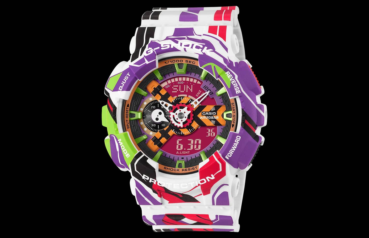 Casio выпустила часы G-Shock x Evangelion GA-110EVA30-7A