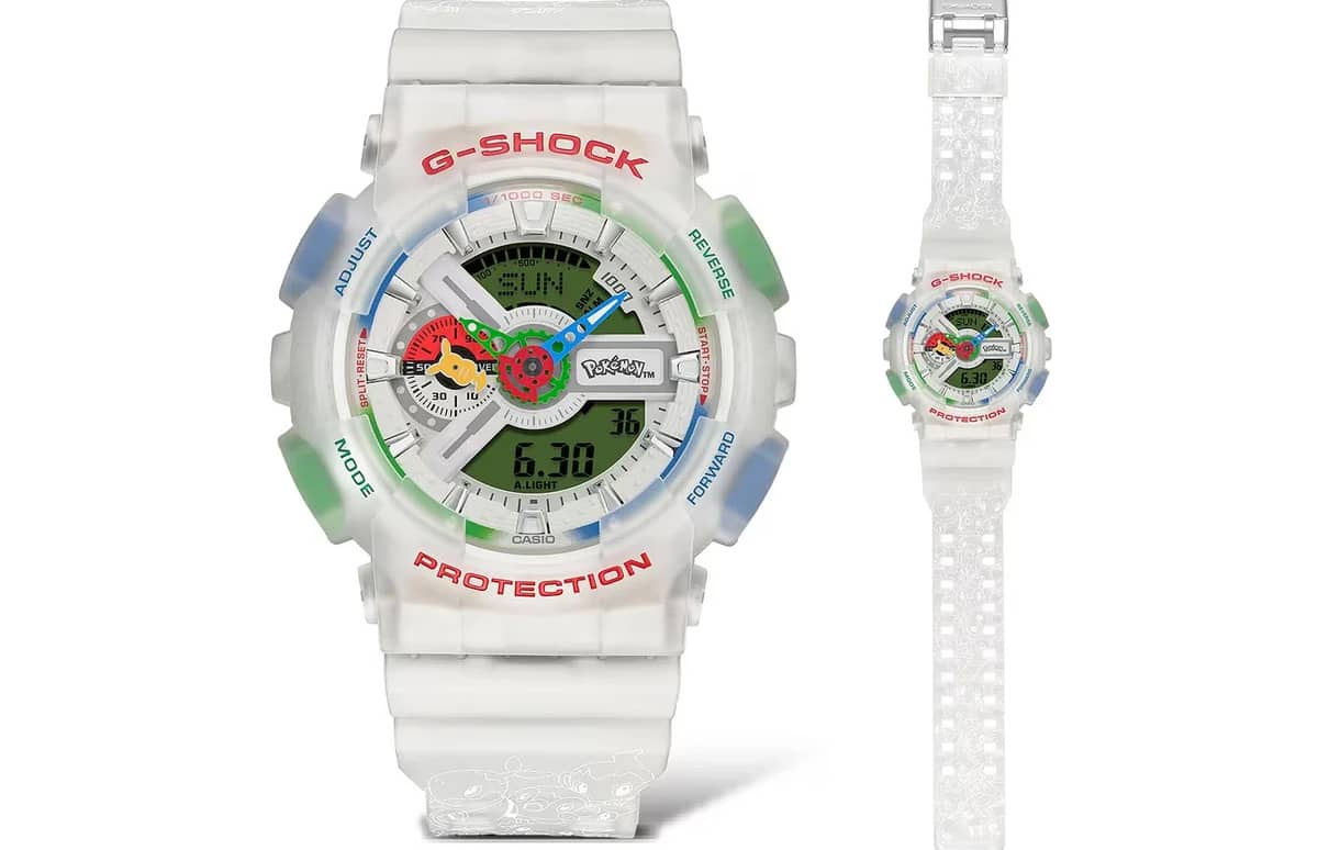 Casio выпустила юбилейные часы G-Shock в стиле Pokémon: на ремешке разместили сразу 30 покемонов
