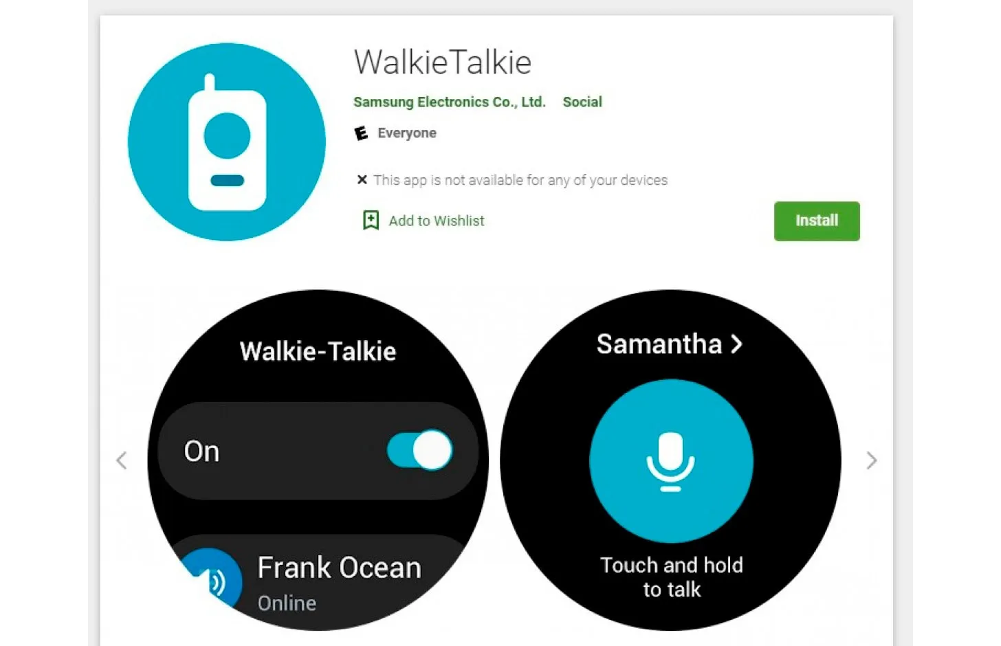 Смарт-часы Samsung Galaxy Watch4 и Watch4 Classic получили приложение WalkieTalkie