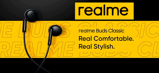 Представлены бюджетные проводные наушники Realme Buds Classic