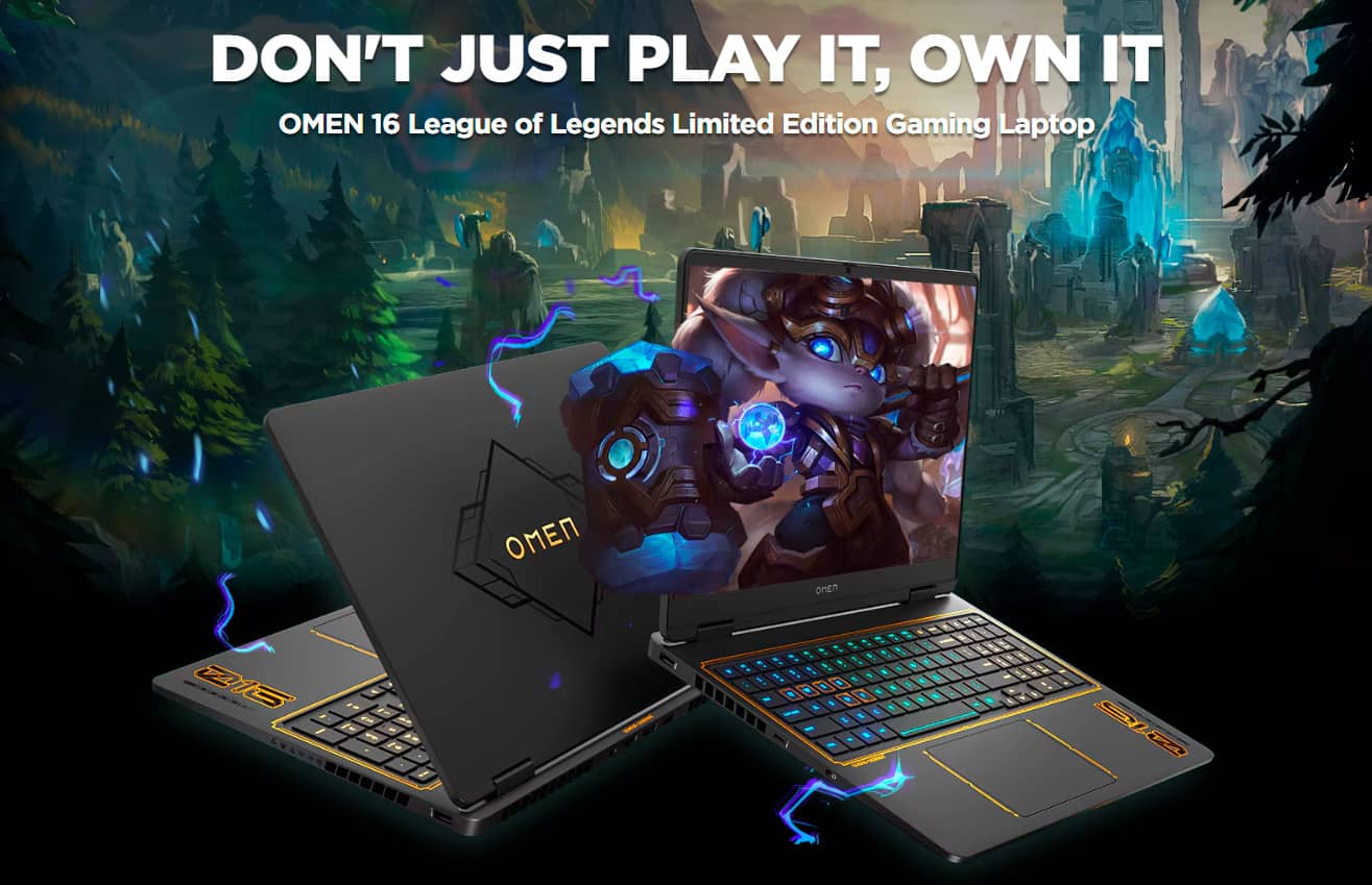 Представлен игровой ноутбук HP OMEN 16 League of Legends Limited Edition