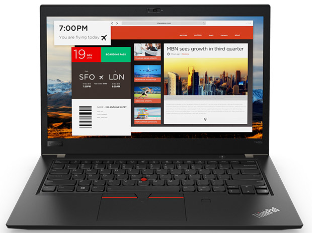 В ассортименте Lenovo появился ноутбук ThinkPad T480s