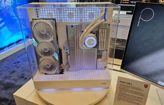 MSI показала компьютер Project Zero X с панорамной компоновкой и без кабелей