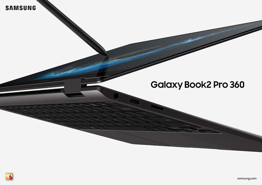 Представлен ноутбук Samsung Galaxy Book 2 Pro 360 с чипом Qualcomm Snapdragon 8cx Gen 3