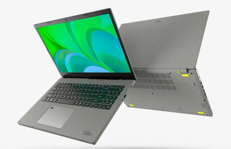Acer представила ноутбук Aspire Vero с Windows 11, созданный из переработанного пластика