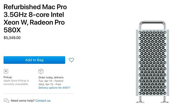 Восстановленные Mac Pro 2019 года оказались на 15% дешевле новых