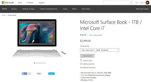 Microsoft выпустила еще одну топовую версию ноутбука Surface Book