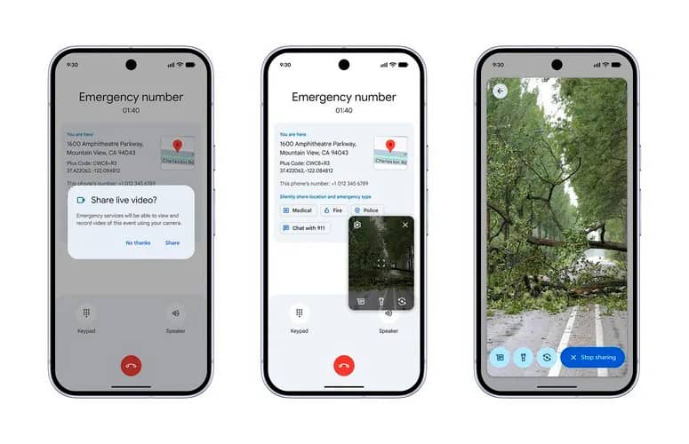 Функция Android Emergency Live Video позволит передать экстренным службам видео в реальном времени