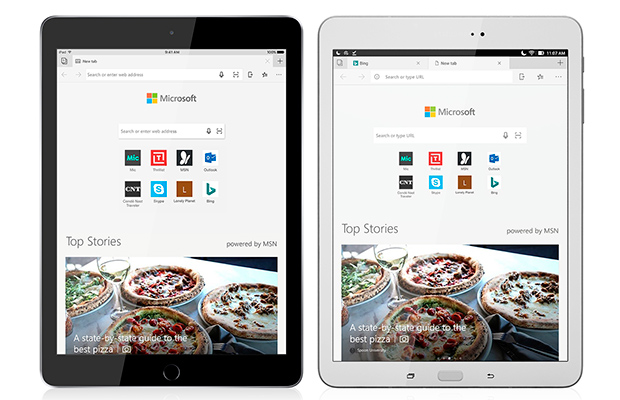 Браузер Microsoft Edge теперь доступен как на iPad, так и на планшетах Android