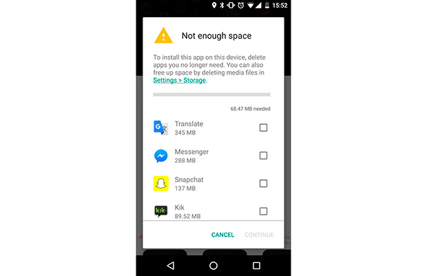Google Play подскажет, что удалить, когда памяти мало