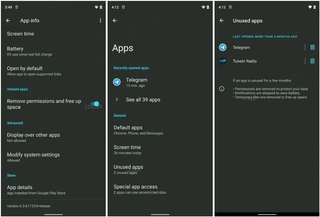 Android 12 будет блокировать неиспользуемые приложения