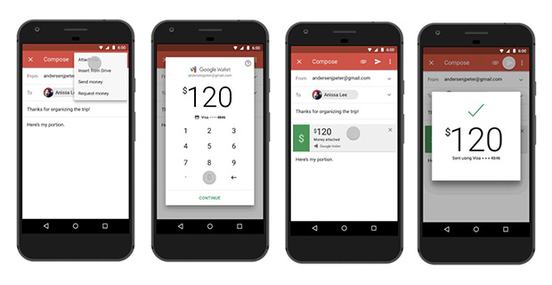 Gmail для Android получил поддержку для отправки и получения денег