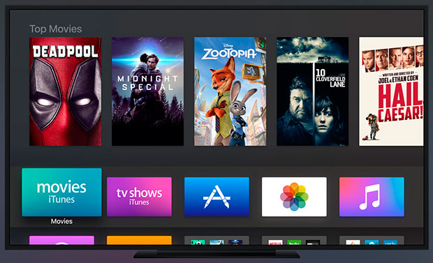 Apple представила tvOS 10 для приставок Apple TV