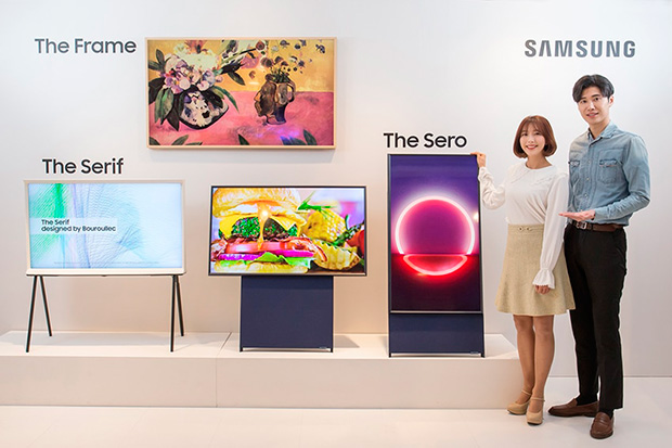 Samsung представила телевизор Sero, который можно использовать в вертикальной или горизонтальной ориентации
