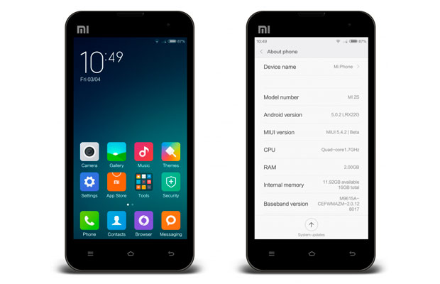 Xiaomi выпустила MIUI 6 на Android 5.0 для смартфонов Mi 2/2S