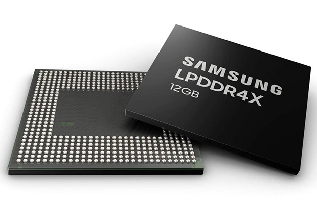 Samsung начинает массовое производство 12 ГБ оперативной памяти LPDDR4X для смартфонов