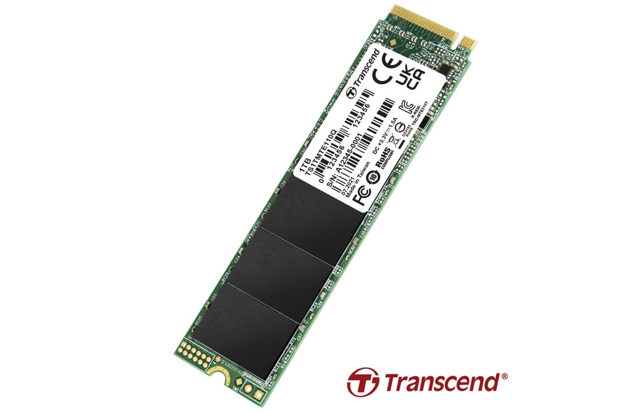 Transcend представила новый твердотельный накопитель MTE110Q на основе памяти 3D NAND QLC