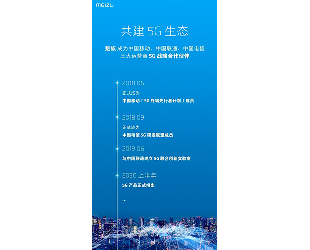 Meizu подтвердила выпуск 5G смартфона в первой половине 2020 года