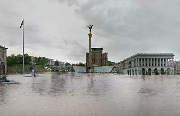 Создан сайт, позволяющий увидеть, как выглядит город после потопа или пожара