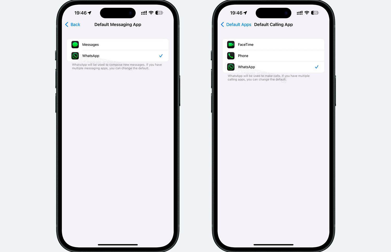 WhatsApp можно установить в качестве основного приложения для звонков и сообщений на iPhone