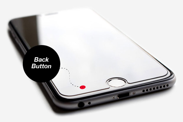 Разработано защитное стекло для iPhone с кнопкой «Назад»