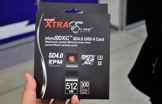 Представлена первая в мире карта памяти microSDXC объемом 512 Гб