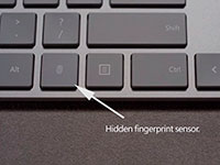 Беспроводная клавиатура Microsoft Modern Keyboard получила скрытый в кнопку сканер отпечатков пальцев