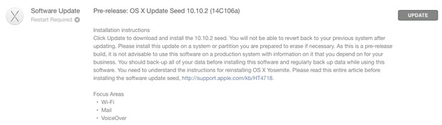 Apple выпустила OS X Yosemite 10.10.2 beta 6
