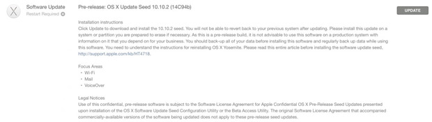 Apple выпустила новую предрелизную бета-версию OS X Yosemite 10.10.2
