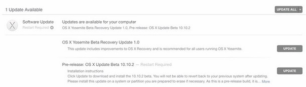 Apple выпустила публичную тестовую сборку OS X Yosemite 10.10.2