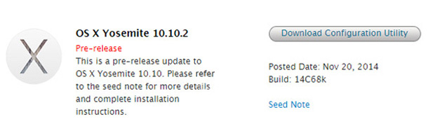Apple выпустила OS X Yosemite 10.10.2 beta 1