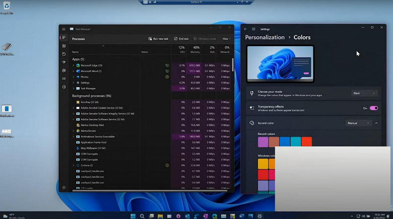 Windows 11 вскоре получит «красочный» дизайн диспетчера задач