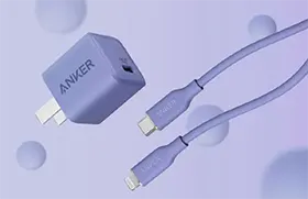 Представлено фиолетовое зарядное устройство Anker Nano для iPhone 12
