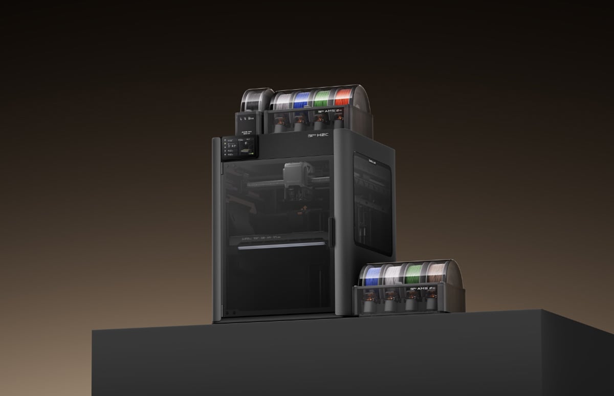Bambu Lab представила 3D-принтер H2C з семикольоровим друком, підтримкою багатоматеріальності та функціями AI