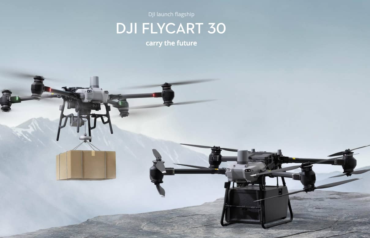 Представлено вантажний дрон DJI FlyCart 30, що піднімає 40 кг