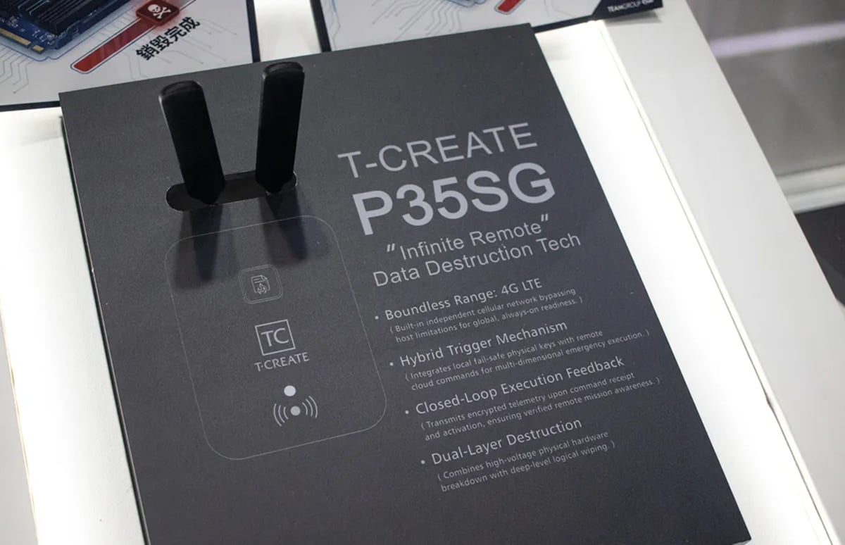 SSD, який можна знищити одним SMS: TeamGroup показала на Computex 2026 накопичувач із функцією самознищення