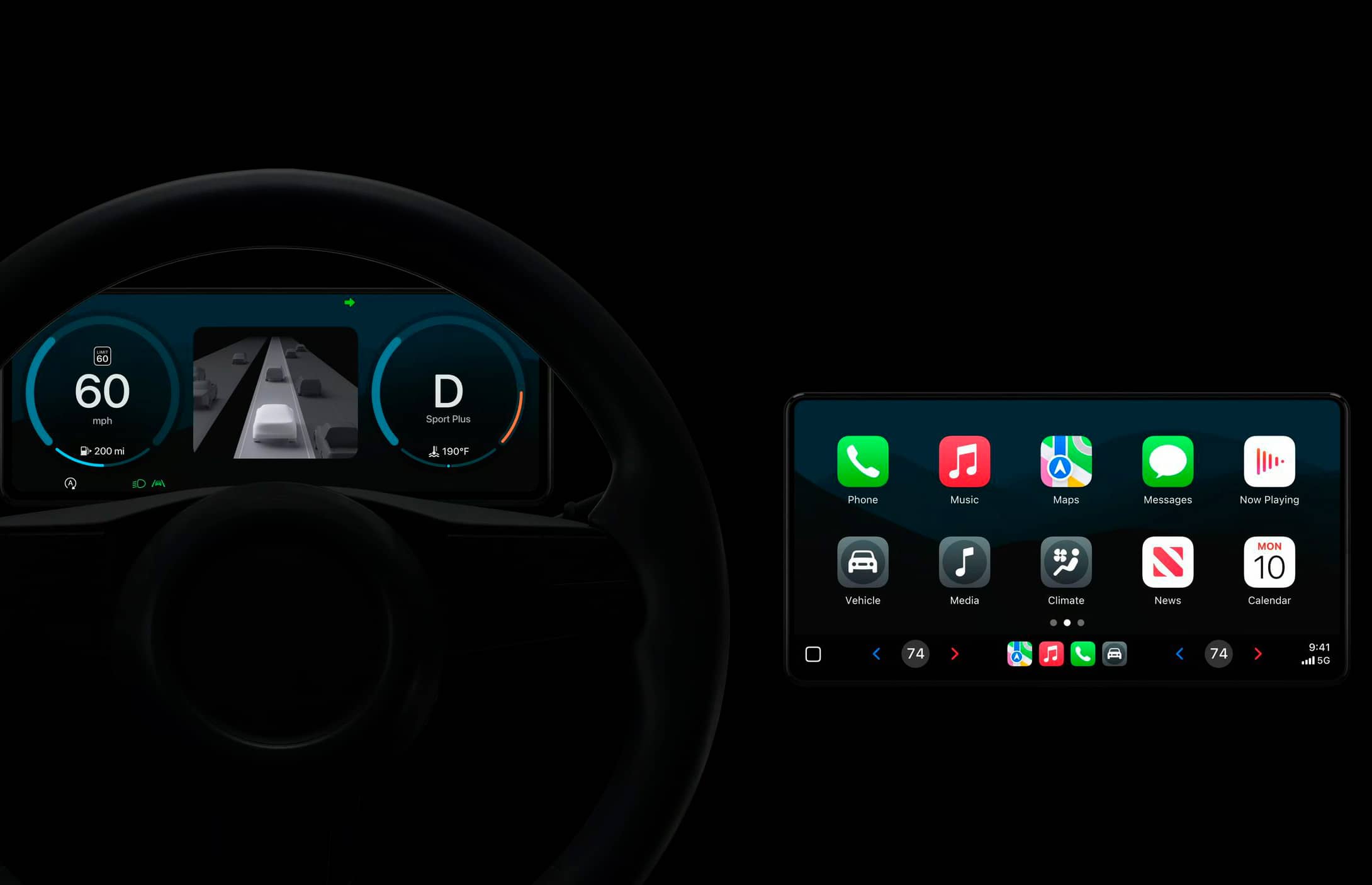 Apple показала оновлений CarPlay з підтримкою кількох екранів