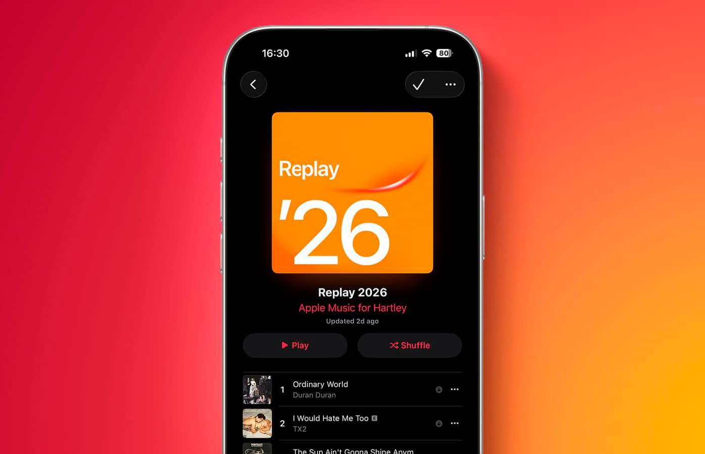 Apple Music запускає Replay 2026