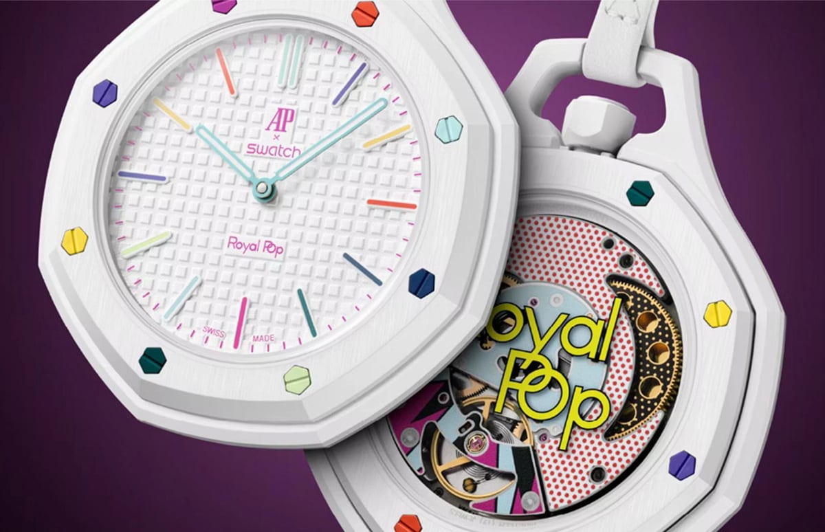 Swatch і Audemars Piguet повернули моду на кишенькові годинники — представлено колекцію Royal Pop
