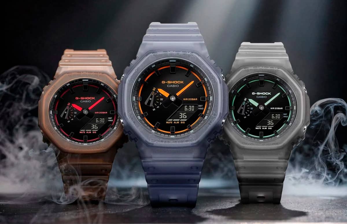 Casio випустила три моделі годинника серії GA-2100, натхненні нічними клубами