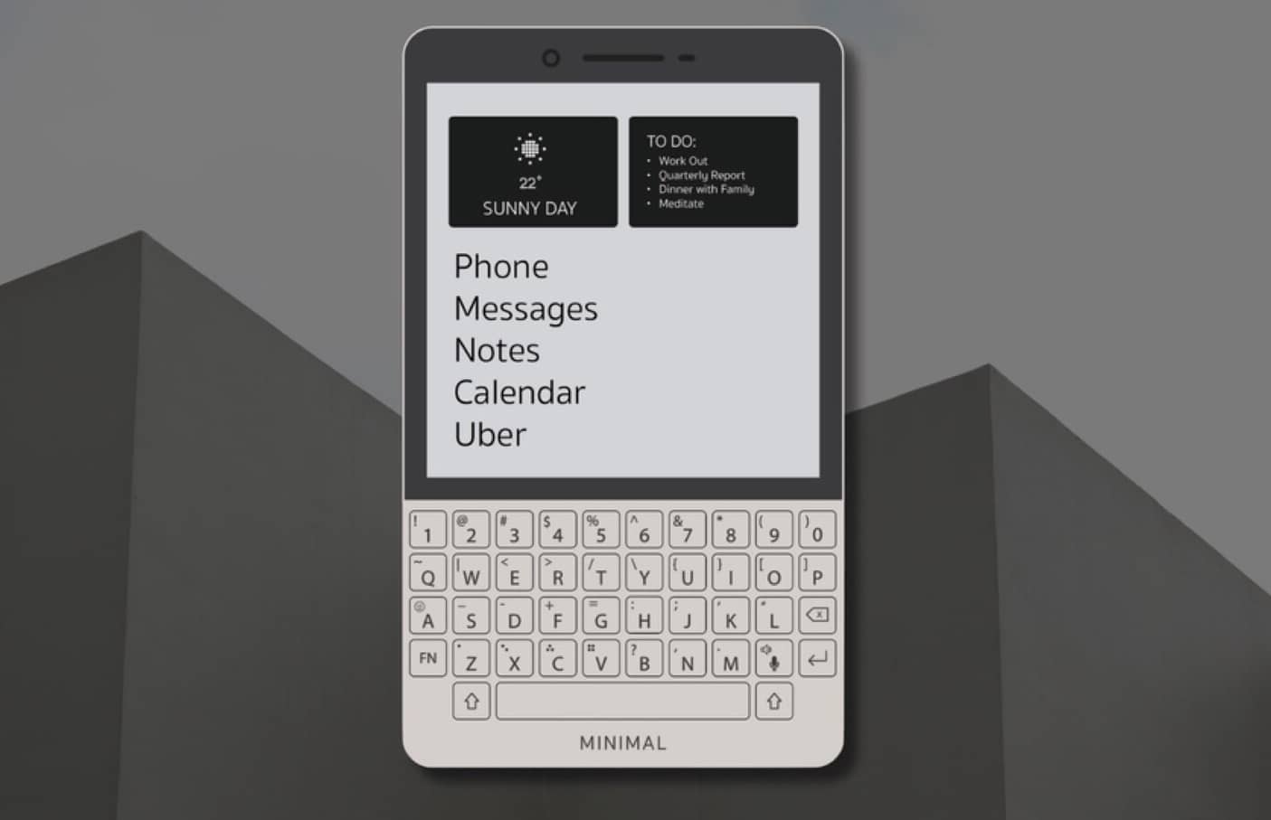 Представлено Minimal Phone — антисмартфон з екраном E Ink та QWERTY-клавіатурою