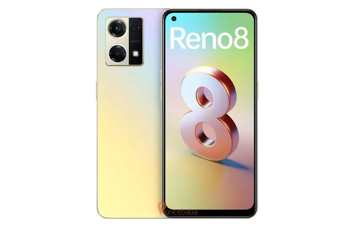Злиті рендер та ключові характеристики смартфона Oppo Reno 8 4G