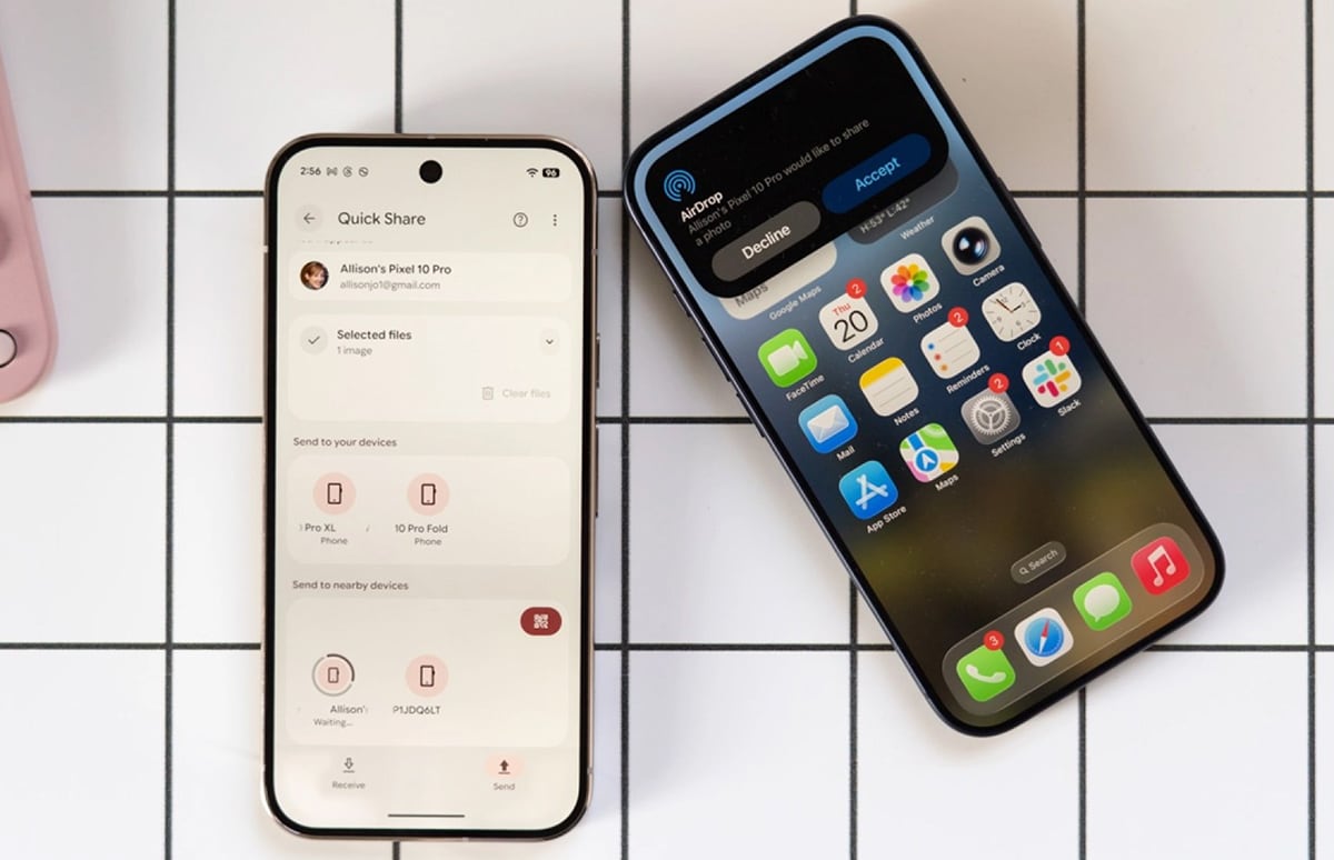 Pixel 9 тепер також можуть передавати файли на iPhone через AirDrop