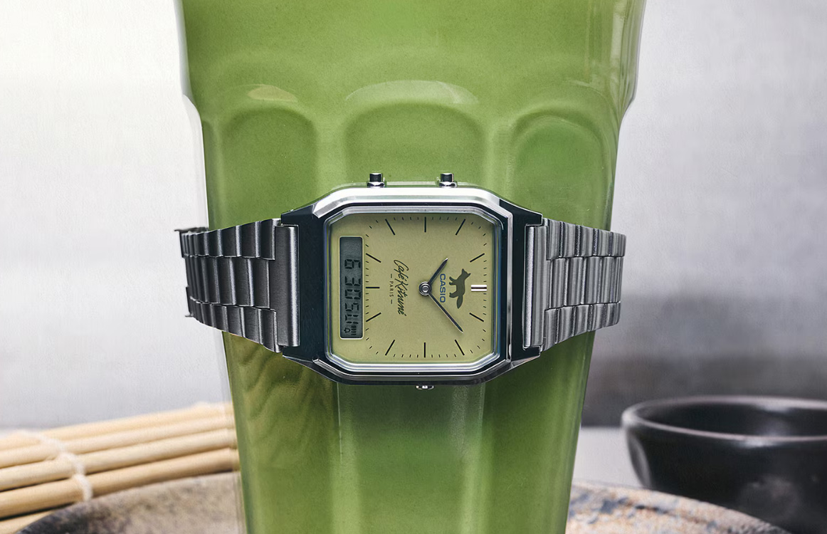 Casio випустила годинник у кольорі матча разом із Café Kitsuné