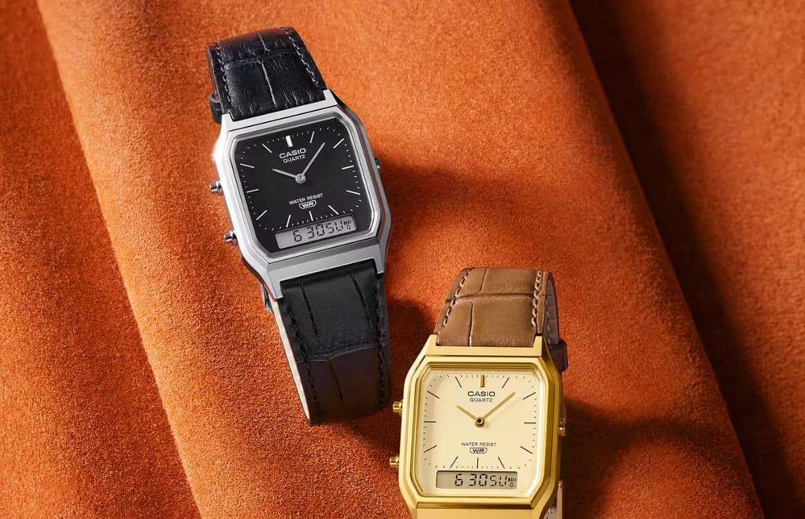 Представлено годинники Casio AQ230EGL-9A та AQ230EL-1A