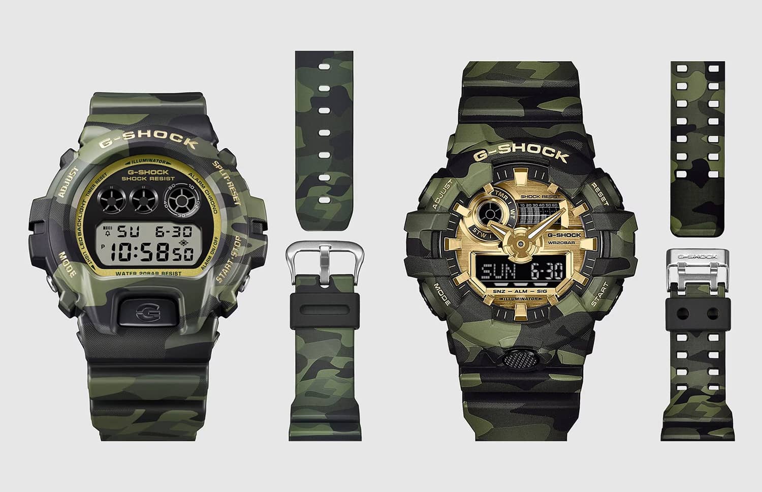 Casio представила серію G-Shock Bold Camo: чотири моделі з камуфляжним дизайном