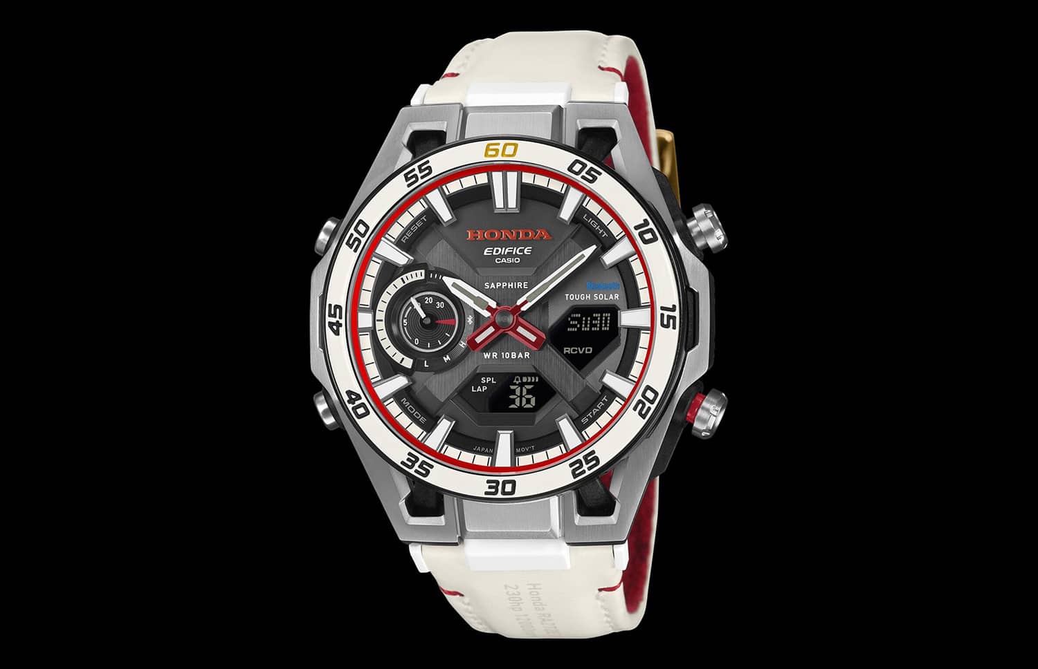 Casio випустила годинник Edifice ECB-2300HR-1AJR на честь 60-річчя першої перемоги Honda у Формулі-1